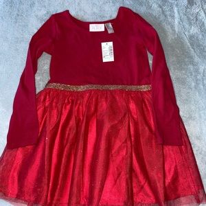 Children's Place Long sleeve red dress